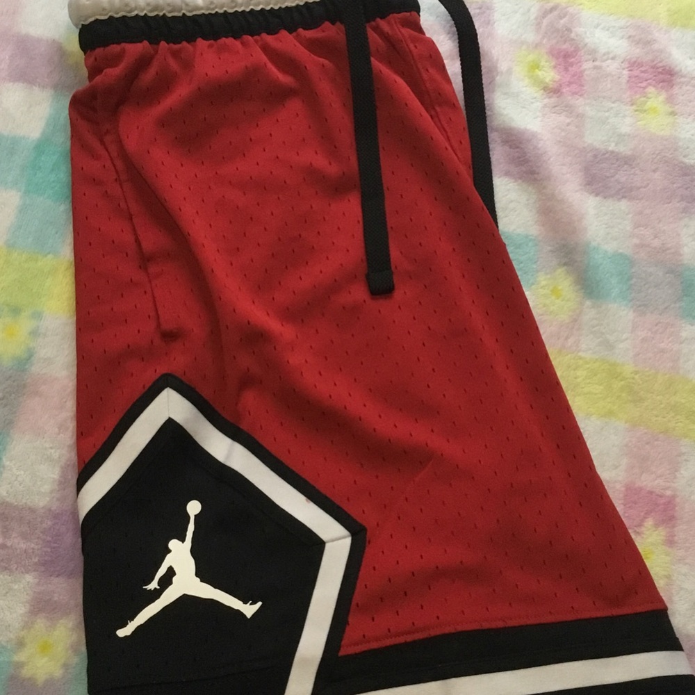 Jordan Red and Black Athletic Shorts